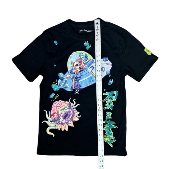 HTF! Freeze Max RICK and MORTY SPACESHIP T-shirt Black Cartoon Network 36" Chest - Picture 4 of 9